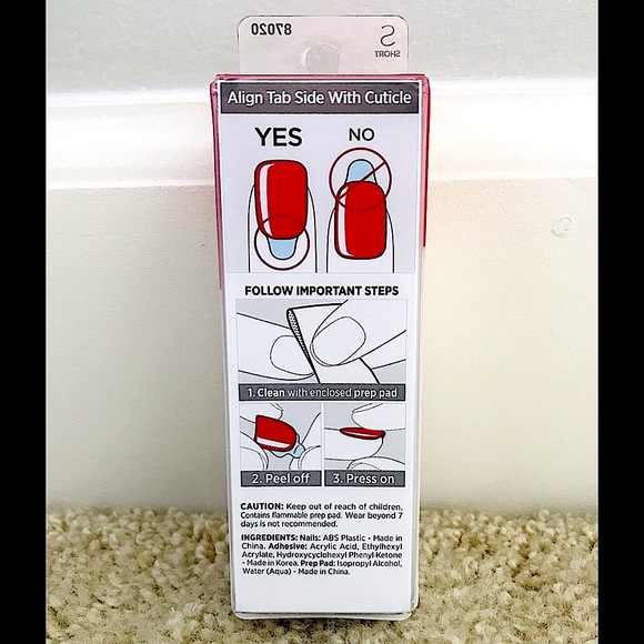 🆕🔥GEL NAILS BY IMPRESS BEAUTIFUL MATTE SEXY DEEP RED COLORED NO GLUE NEEDEDNWT - Picture 4 of 9